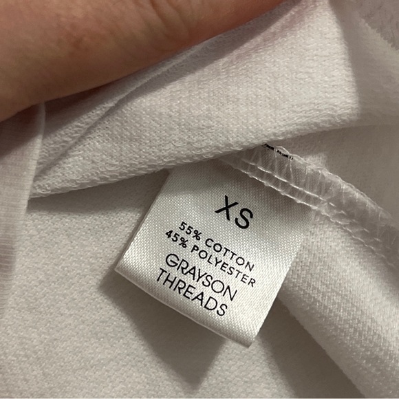 NWOT WOMENS XS GRAYSON THREADS WINE SLEEVELESS CREW NECK TANK TOP, PURPLE/WHITE - Picture 4 of 7